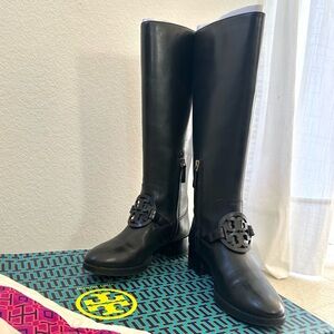Tory Burch Black Riding Boots 7.5
